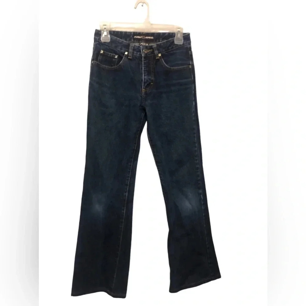 Y2K Fubu Jeans Dark Wash Flare Jeans Size 3/4